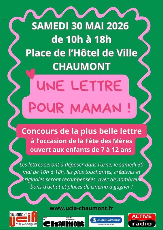 Concours une lettre pour maman Chaumont