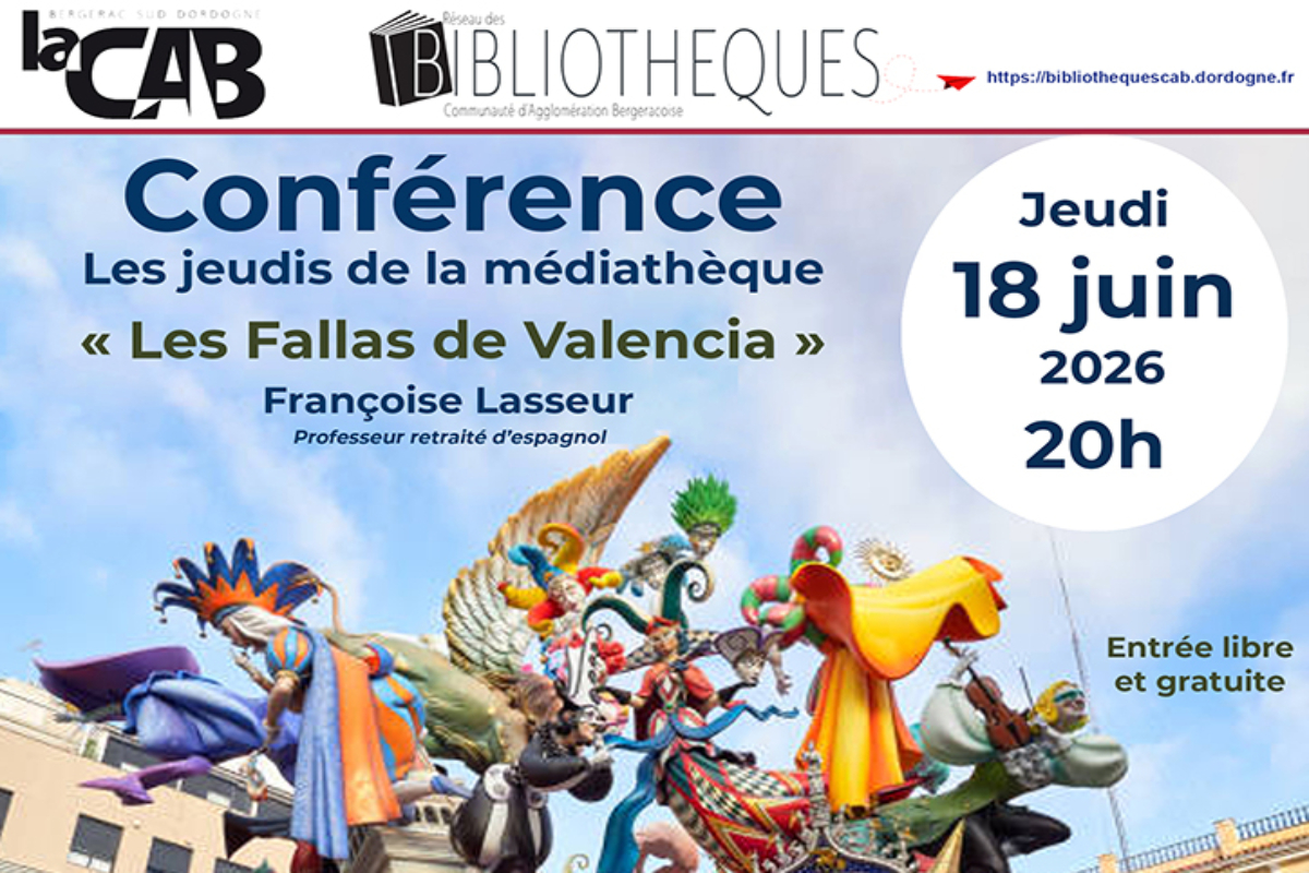 Conférence | Les Fallas de Valencia Médiathèque de Cours-de-Pile Cours-de-Pile