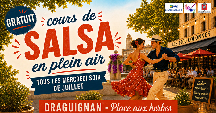 Cours de salsa en plein air Place aux herbes Draguignan
