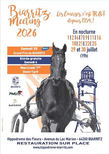 Courses au trot de Biarritz Hippodrome des fleurs Biarritz