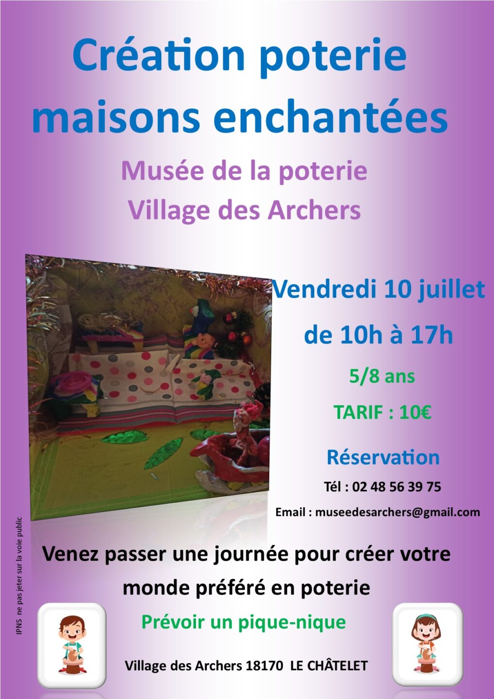 Création poterie maisons enchantées Le Châtelet