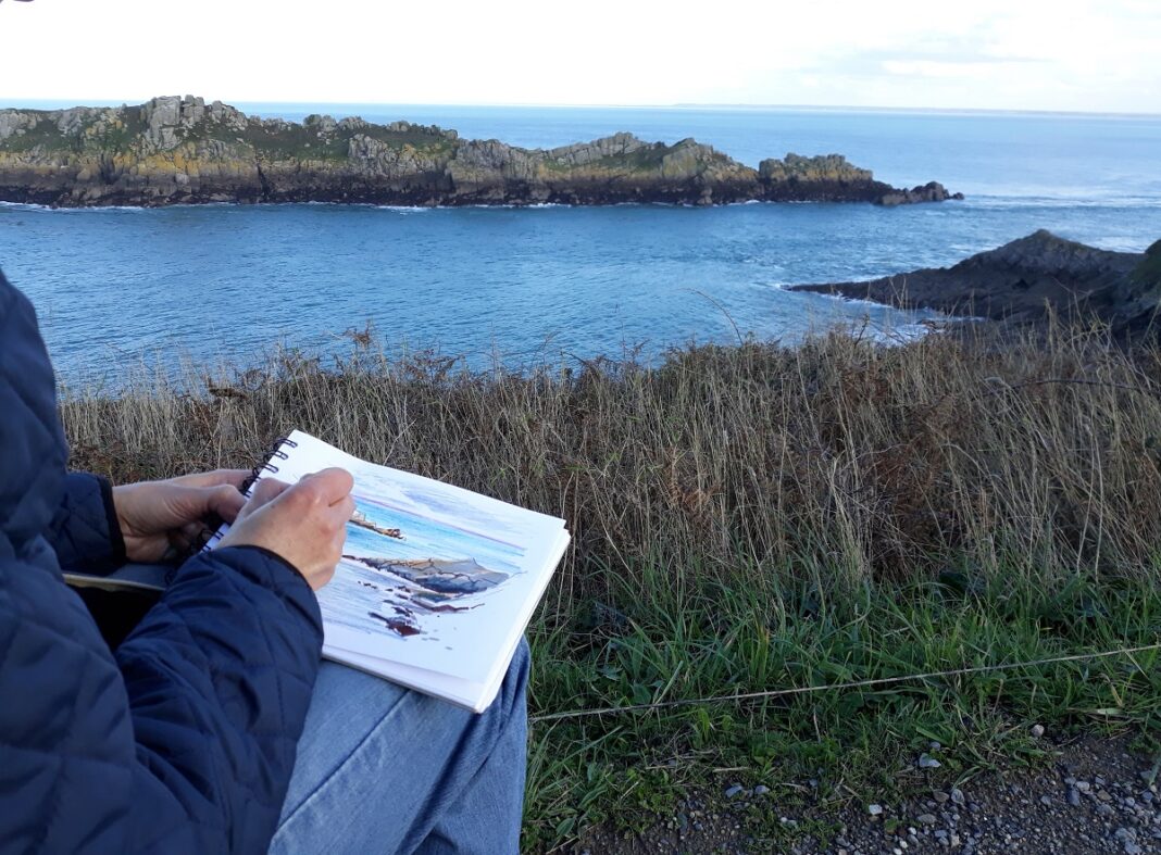 Croquis dans la vallée de la Sinope  Quinéville