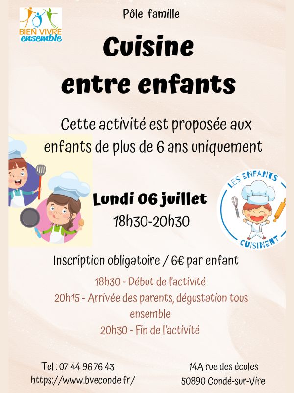 Cuisine entre enfants  Condé-sur-Vire