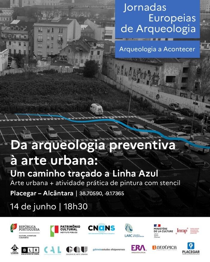 De l’archéologie préventive à l’art urbain : un chemin tracé par la ligne bleue Parque de estacionamento da Placegar – Alcântara Lisboa