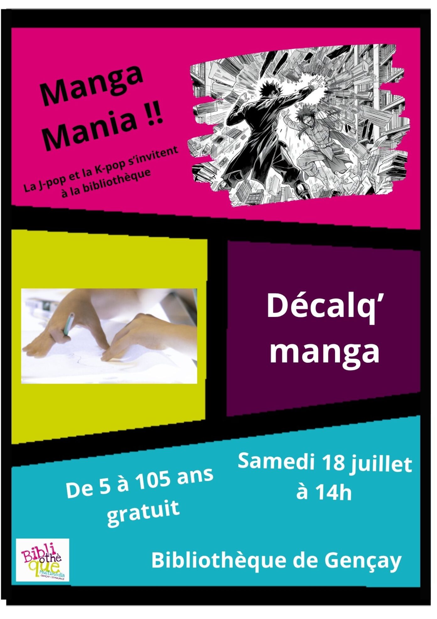 Décalq&rsquo; manga Bibliothèque de Gençay Gençay