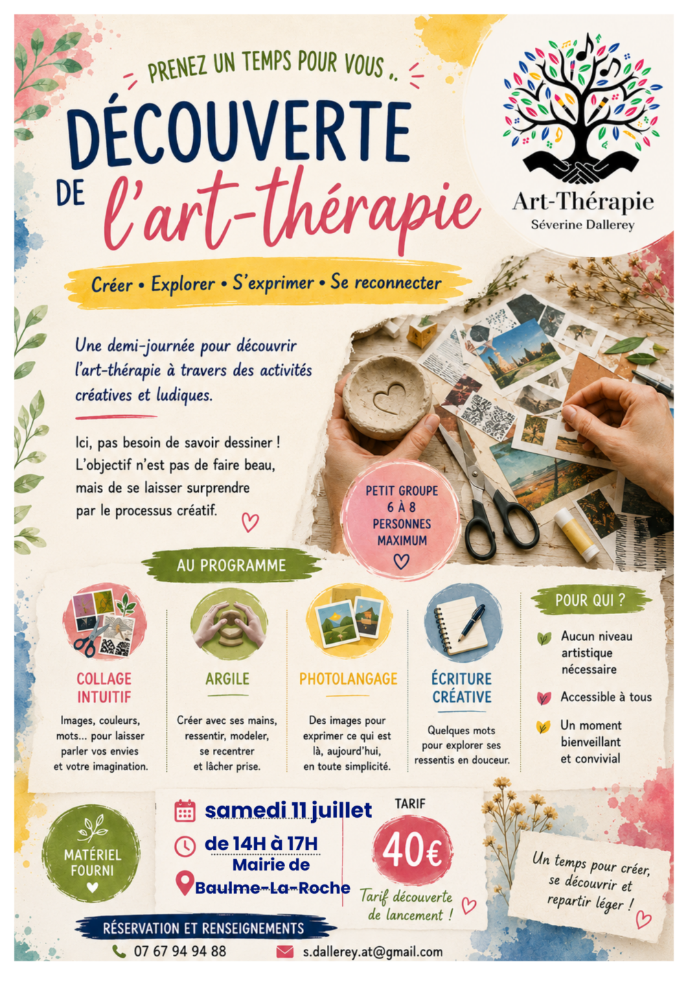 Découverte de l’art-thérapie Salle de la mairie Baulme-la-Roche