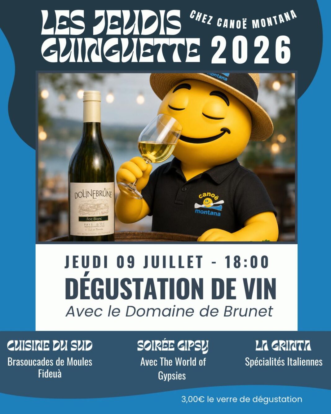 Dégustation de vin Canoë Montana Agonès