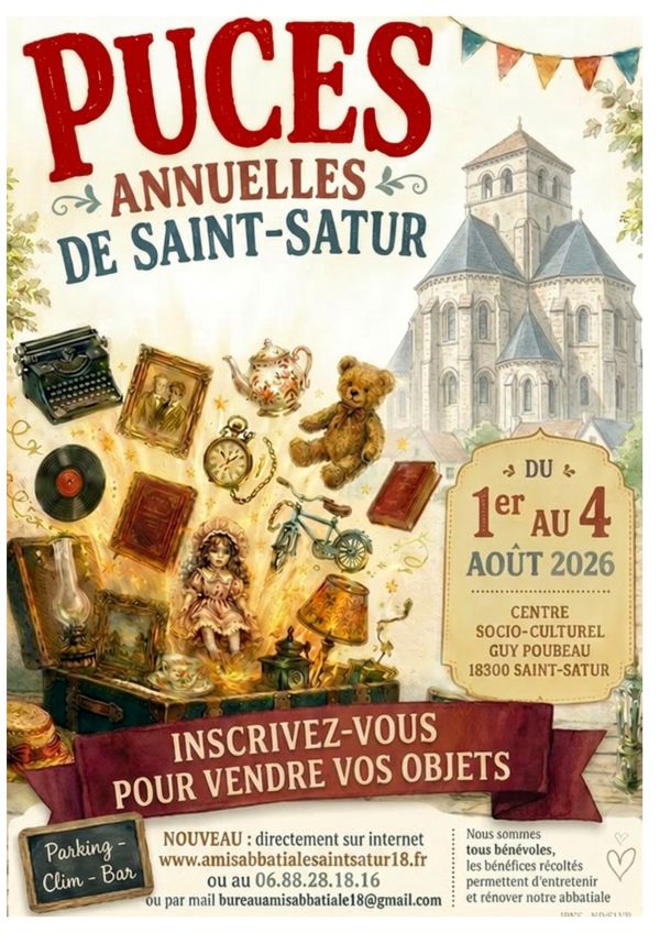 Dépôt vente puces 2026  Saint-Satur