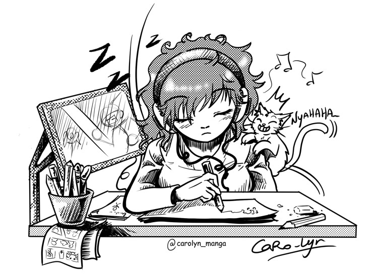 Dessin manga par Caro-Lyn Musée départemental du compagnonnage Romanèche-Thorins