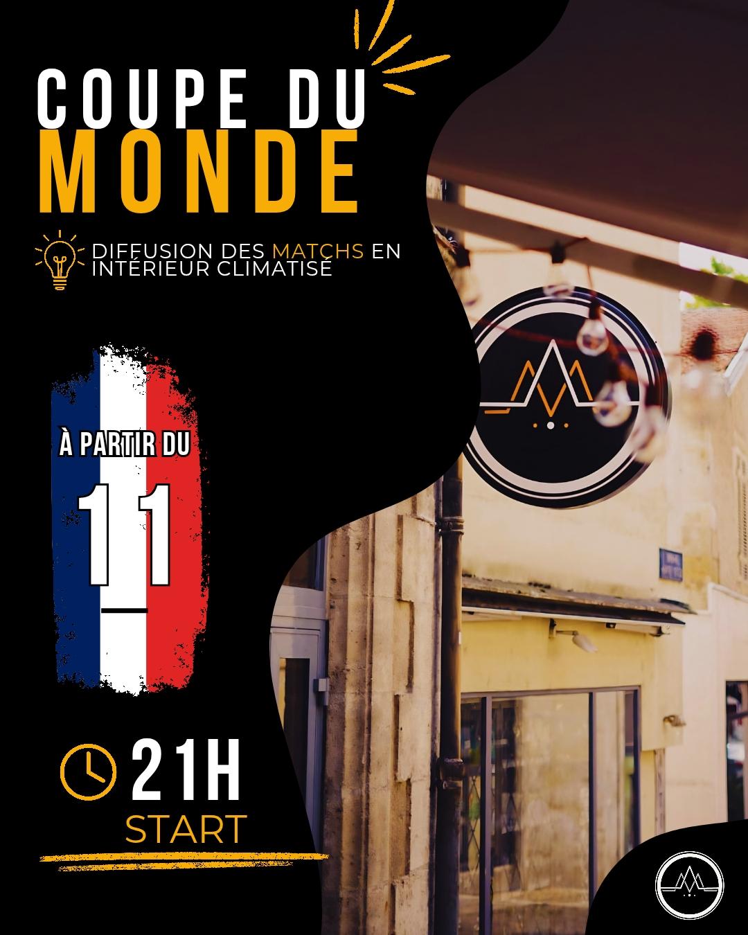 Diffusion des matchs chez Monique (Coupe du Monde 2026) Chez Monique Périgueux