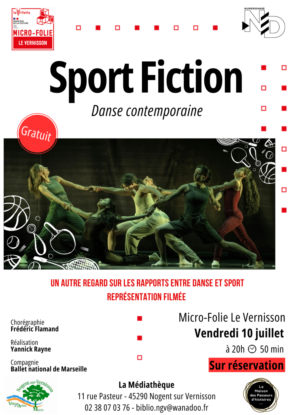 Diffusion du spectacle Sport Fiction Nogent-sur-Vernisson