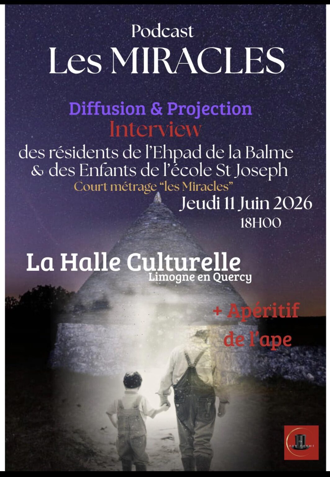 Diffusion et projection Les Miracles  Limogne-en-Quercy