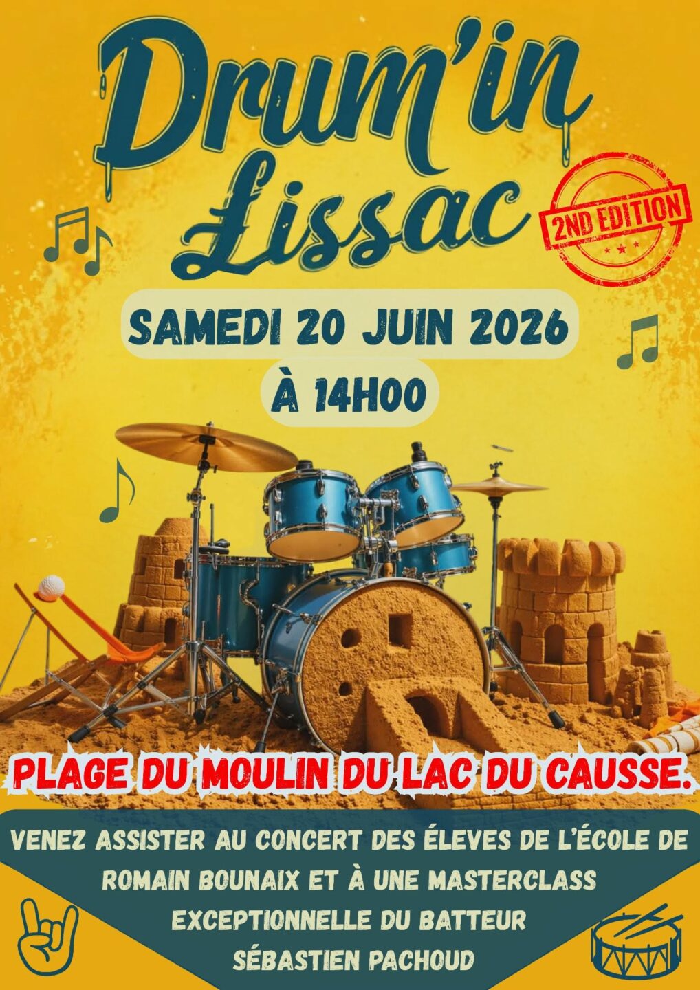 Drum&rsquo;in Lissac Plage du Moulin Lissac-sur-Couze
