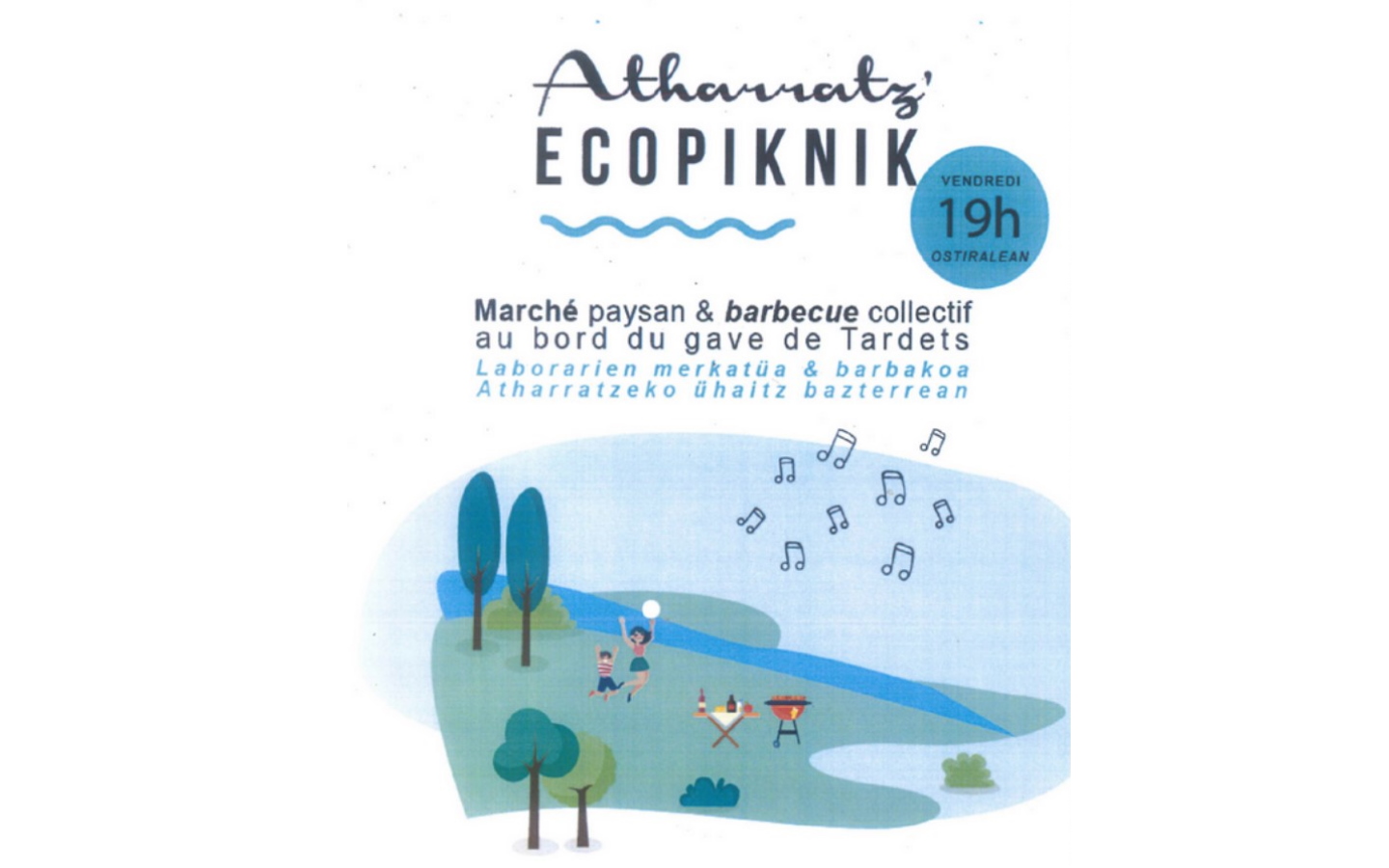Écopiknik, marché paysan et barbecue collectif Tardets-Sorholus