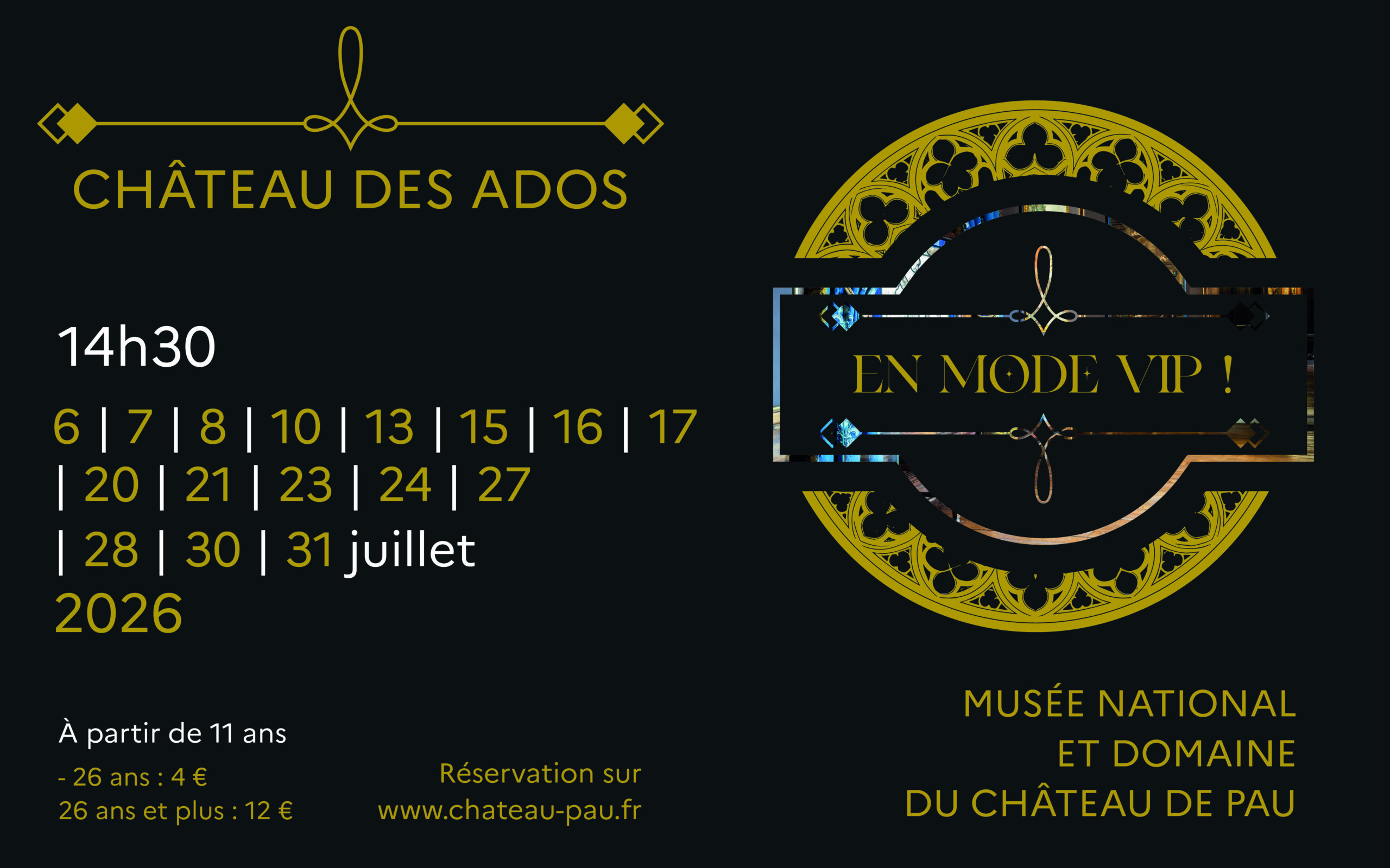 En mode VIP ! Musée National du château de Pau Pau 2026-07-06