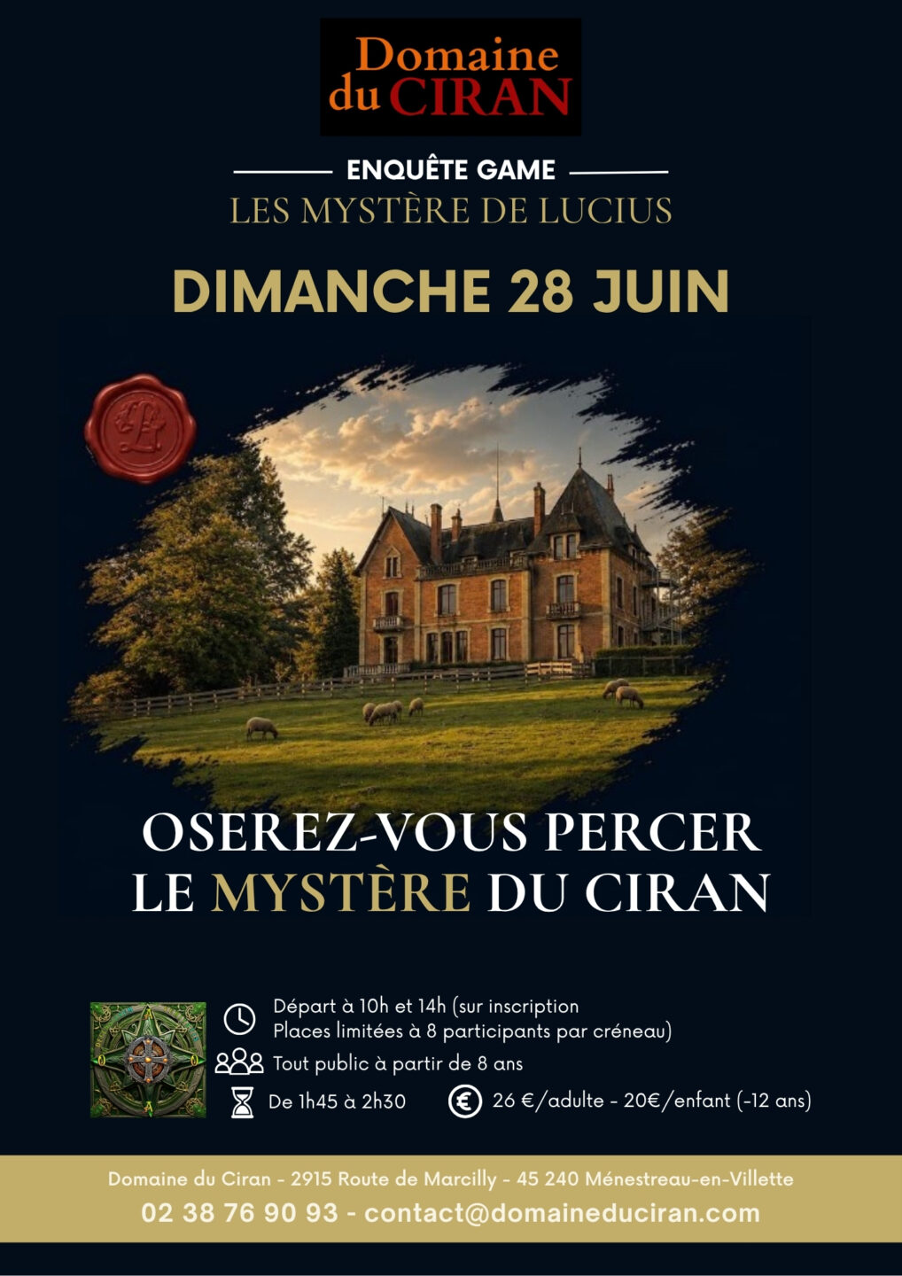 Enquête Game Les mystères de Lucius Ménestreau-en-Villette