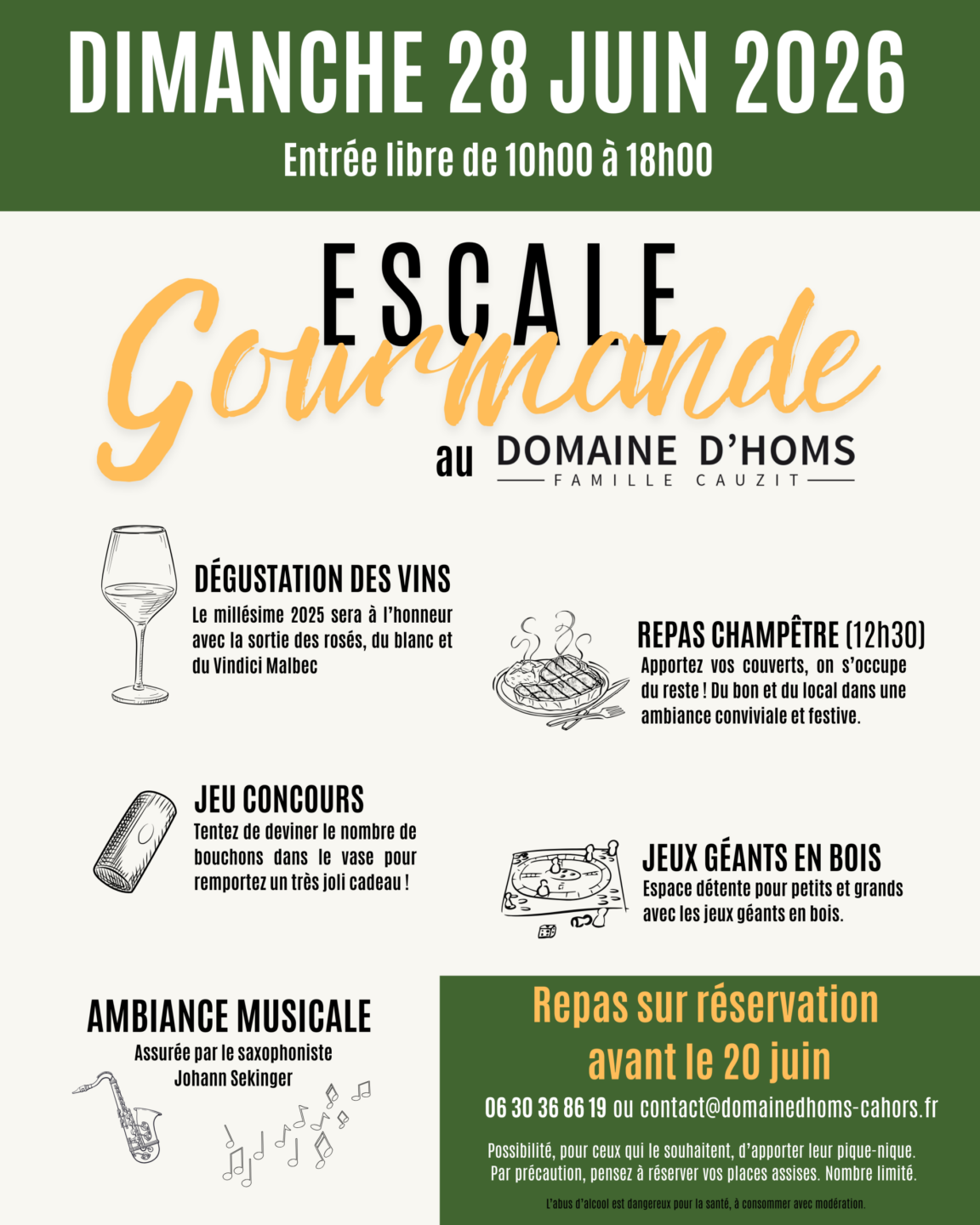 Escale gourmande au Domaine d’Homs SAUX Porte-du-Quercy