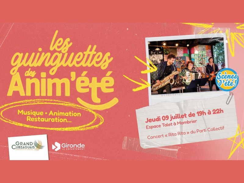 Escales culturelles des anim&rsquo;été cap sur la 1ère guinguette à Mombrier !  Saint-Gervais