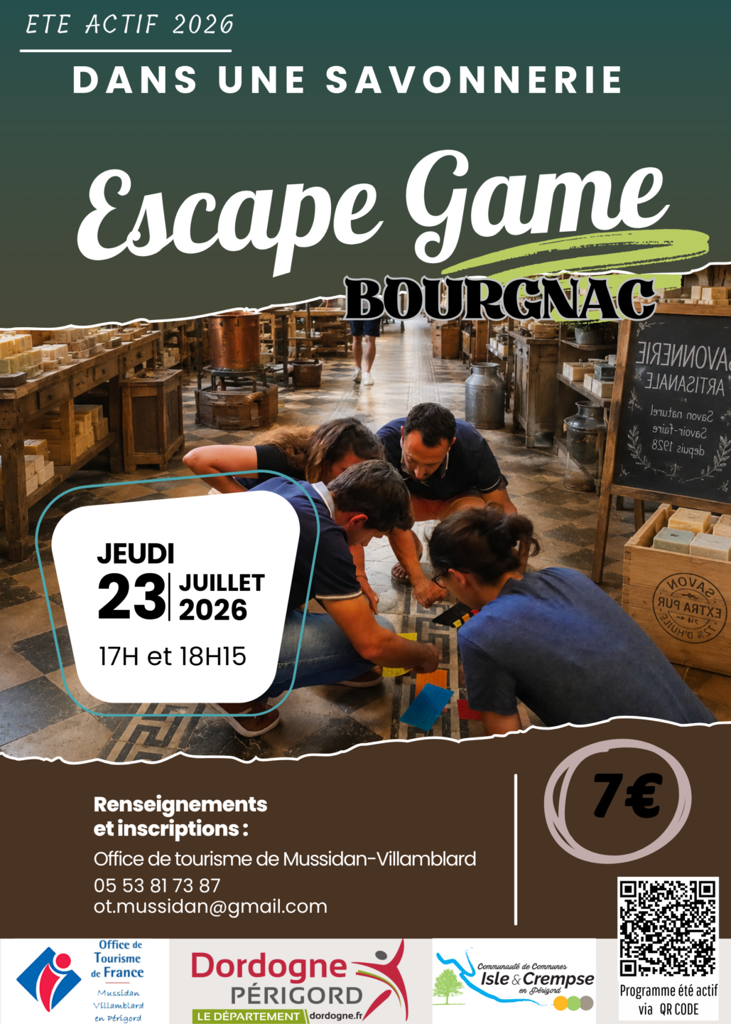 Escape Game dans une savonnerie Bourgnac