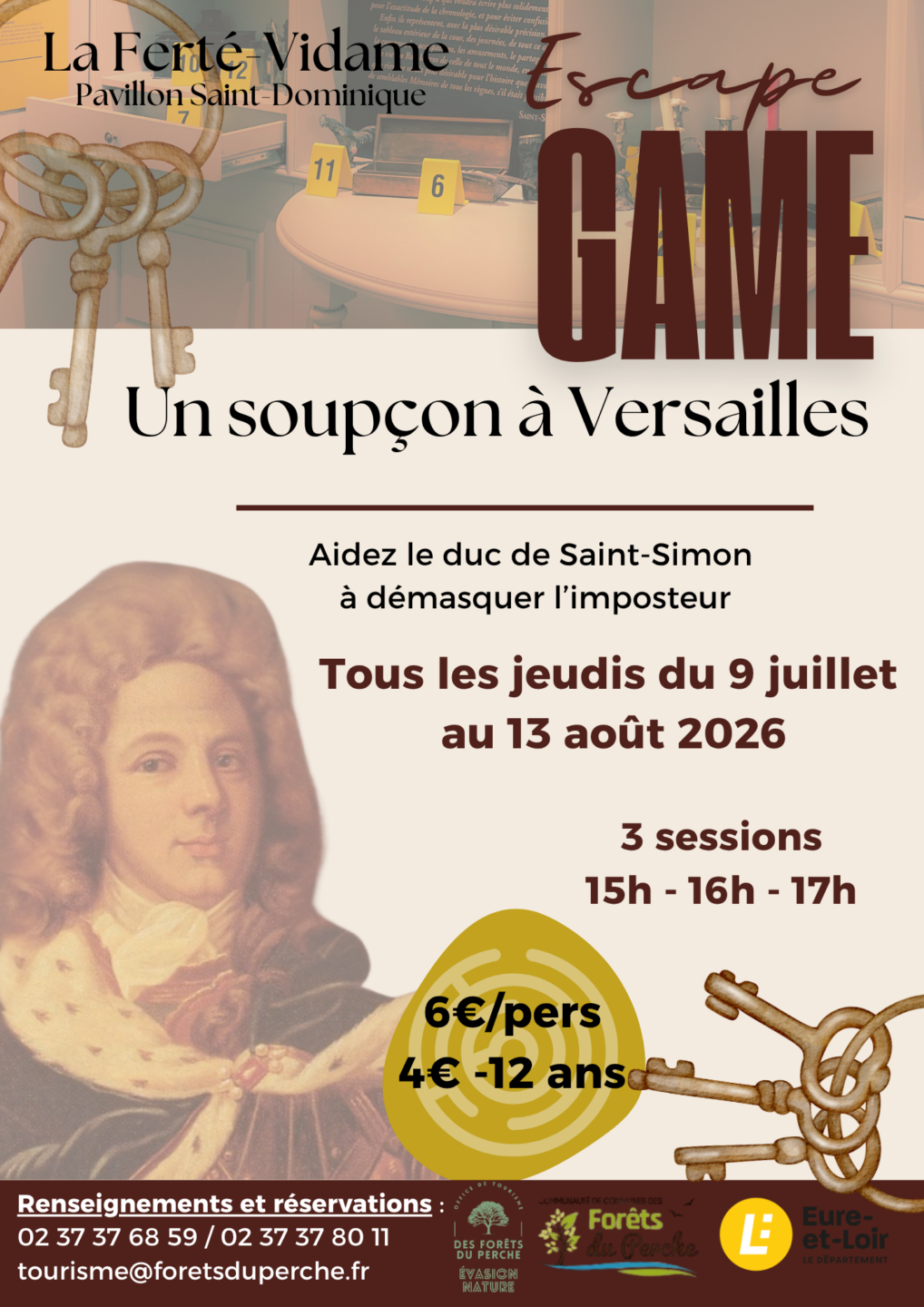 Escape Game Un Soupçon à Versailles La Ferté-Vidame