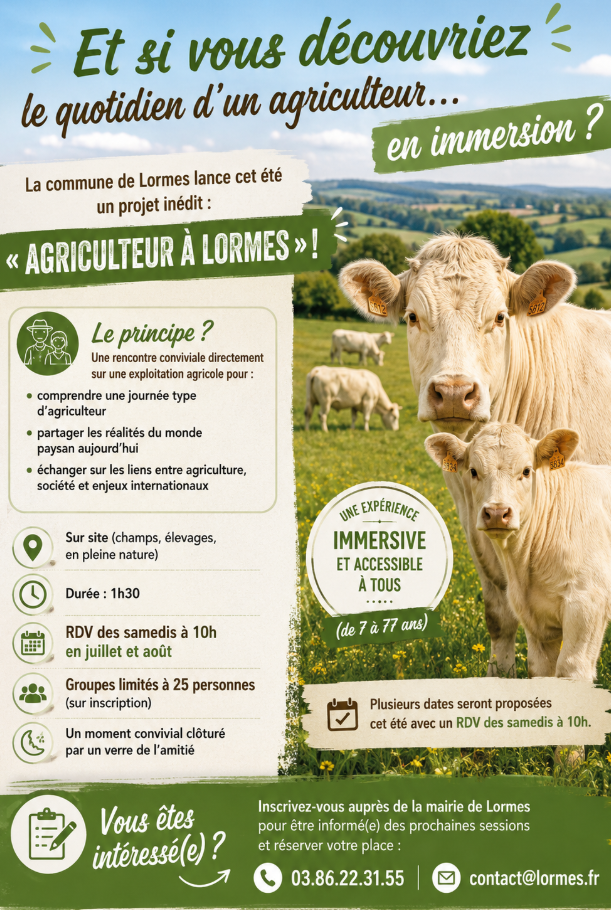 Et si vous découvriez le quotidien d’un agriculteur… hameaux du villages Lormes