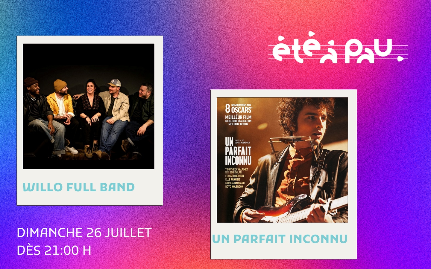 Été à Pau 2026 Ciné Concert Théâtre de Verdure Pau