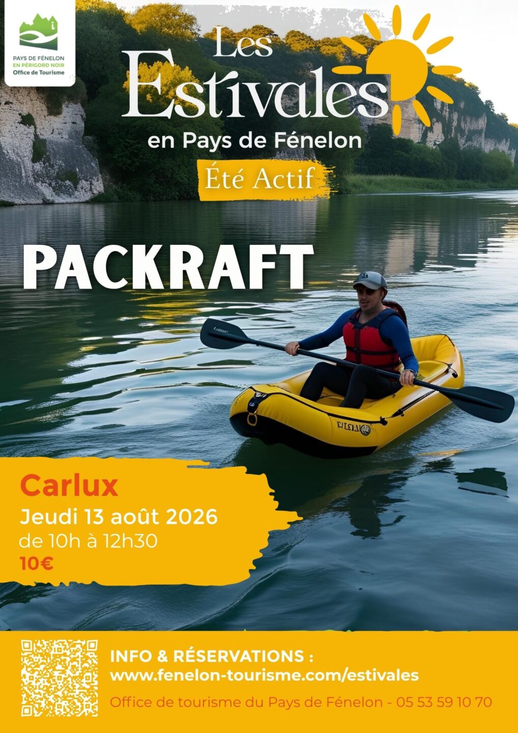 ÉTÉ ACTIF Pack Raft à Carlux parking de la mairie Carlux