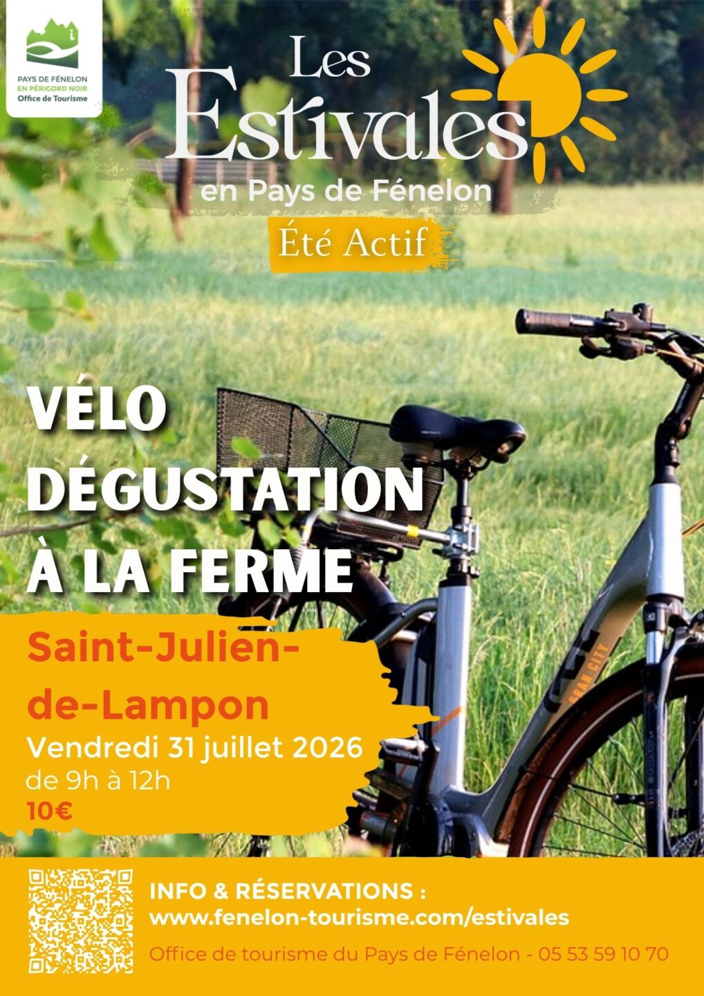 ÉTÉ ACTIF Vélo-dégustation à la ferme  Saint-Julien-de-Lampon 2026-07-31