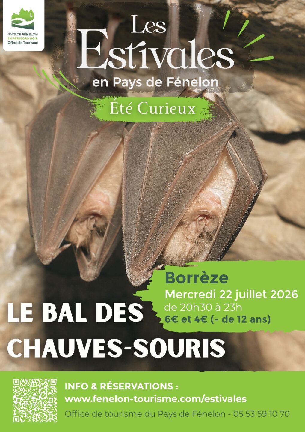 ETE CURIEUX Bal des Chauves-souris à Borrèze Salle des fêtes Borrèze