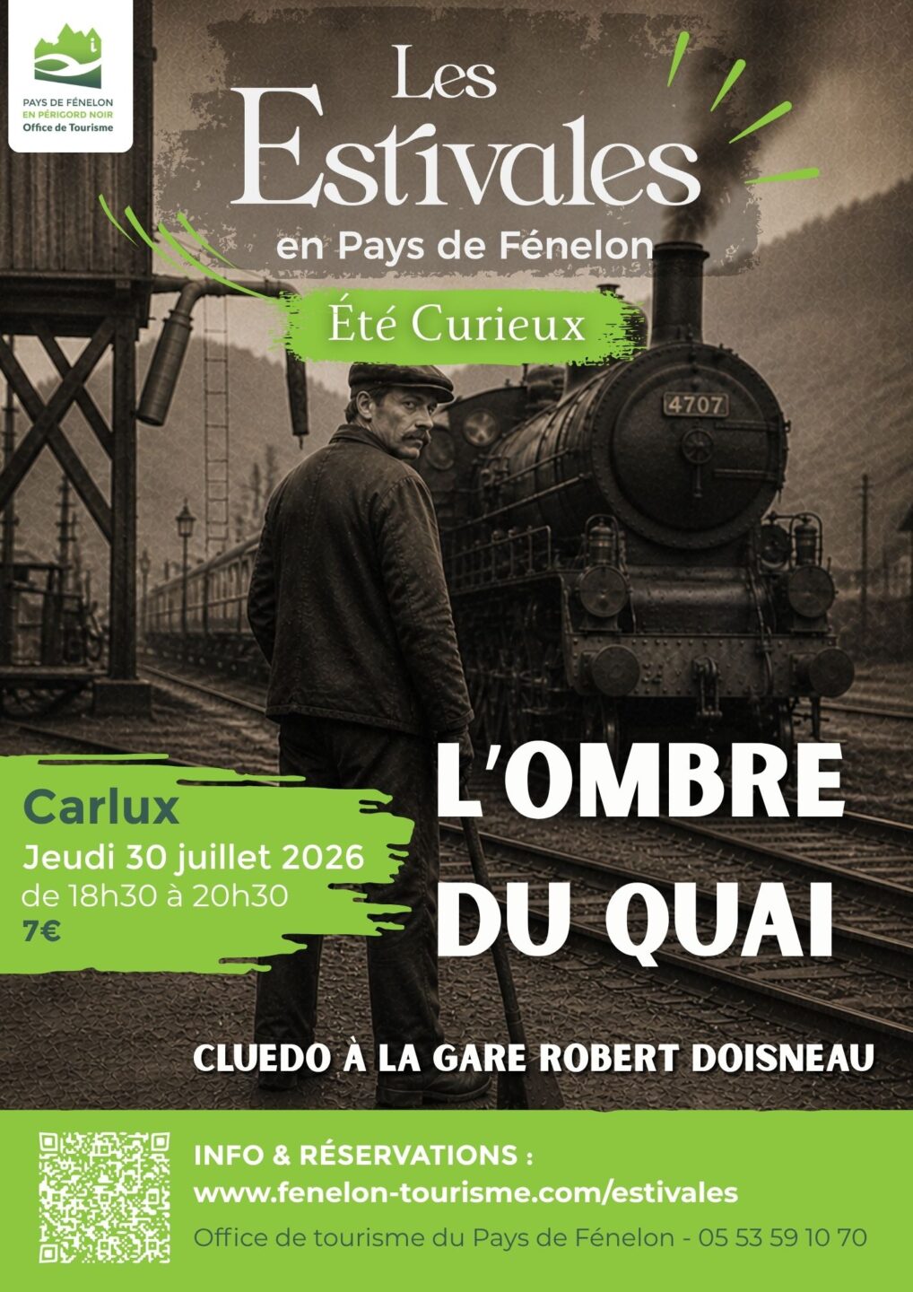 ETE CURIEUX L’ombre du quai Cluedo à la Gare Robert Doisneau Gare Robert Doisneau Carlux