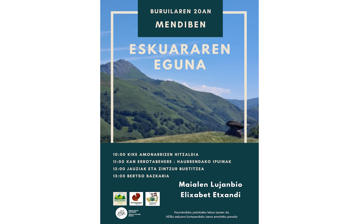 Euskararen eguna: journée de la langue basque Mendive