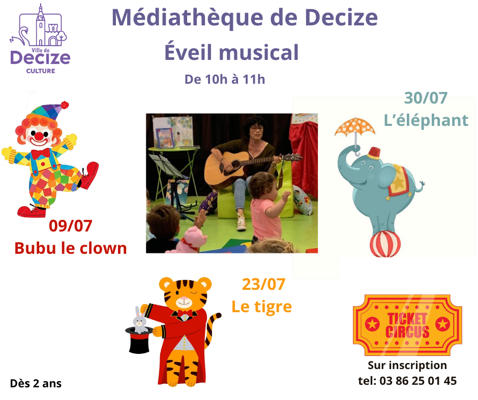 Eveil musical Médiathèque municipale de Decize Decize