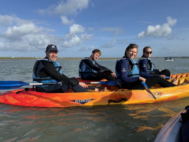 Expérience de Destination Kayak dans le havre de la Vanlée Base nautique de Saint-Martin-de-Bréhal Bréhal