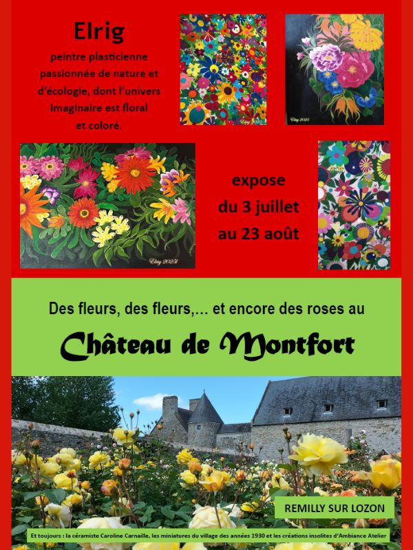 EXPOSITION AU CHATEAU DE MONTFORT REMILLY SUR LOZON Remilly Les Marais
