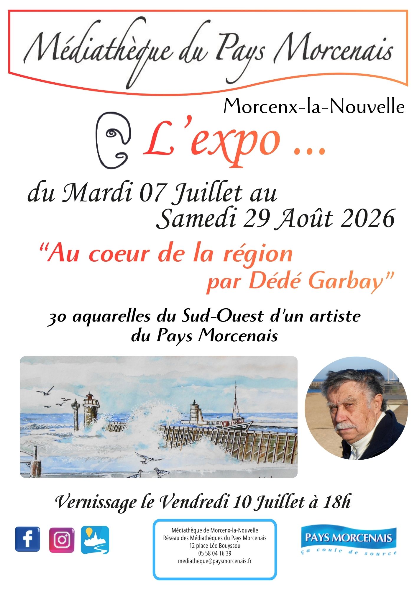 Exposition Au coeur de la région par Dédé Garbay Médiathèque de Morcenx Morcenx-la-Nouvelle 2026-07-07