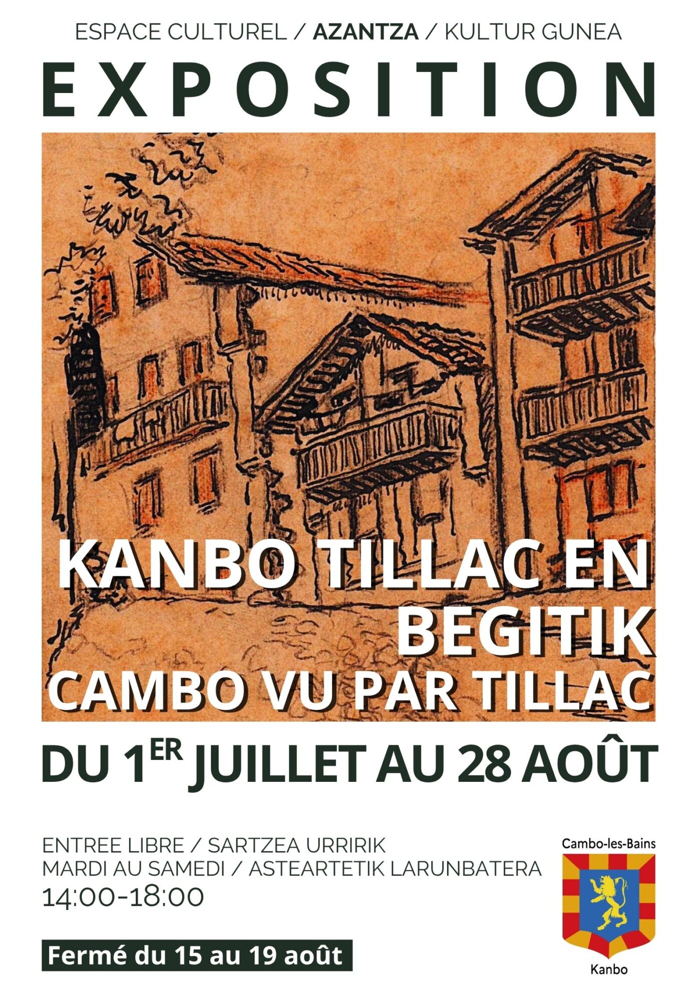 Exposition Cambo vu par Tillac Espace Culturel Assantza Cambo-les-Bains
