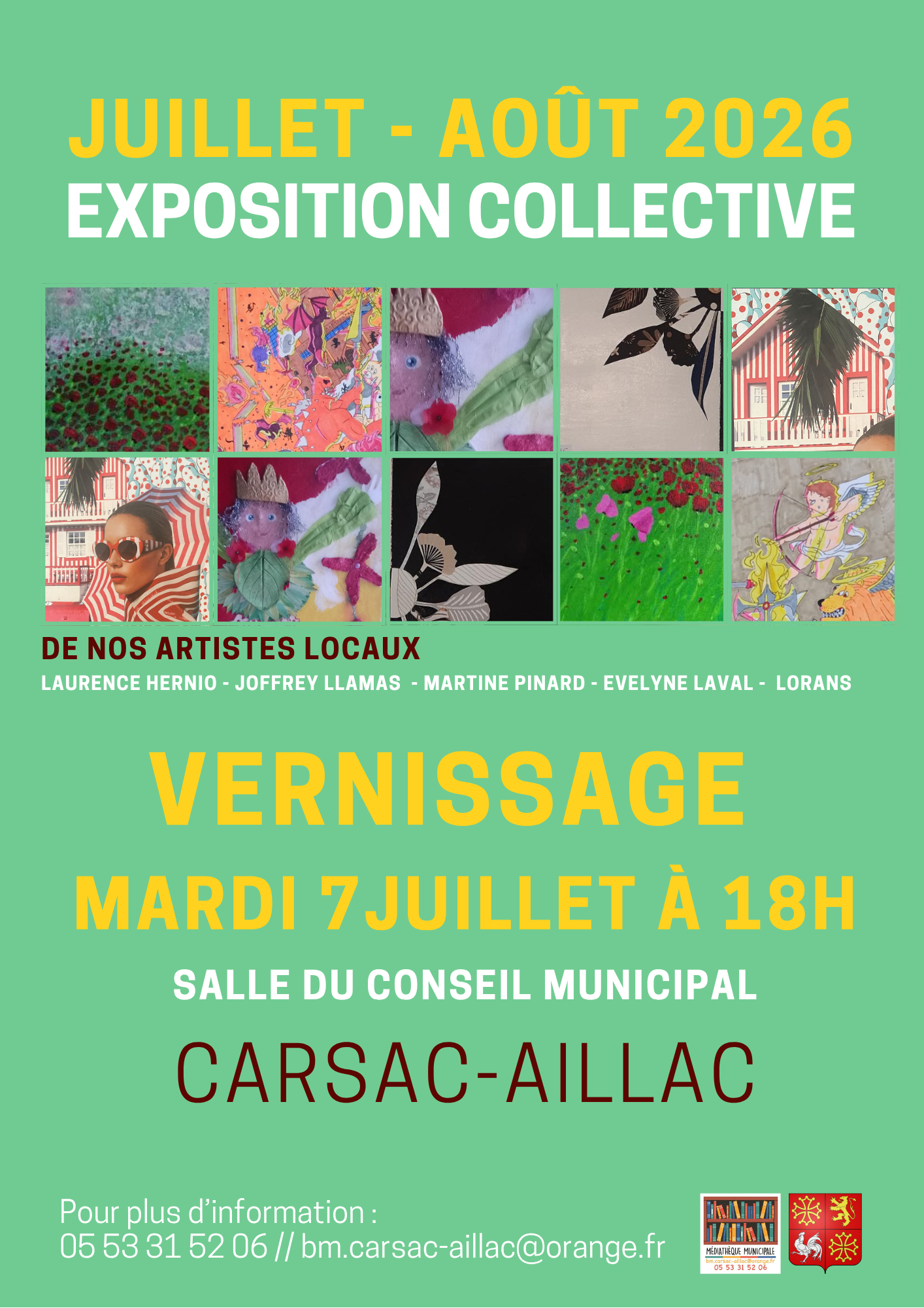 Exposition collective à Carsac-Aillac Médiathèque Carsac-Aillac 2026-07-01