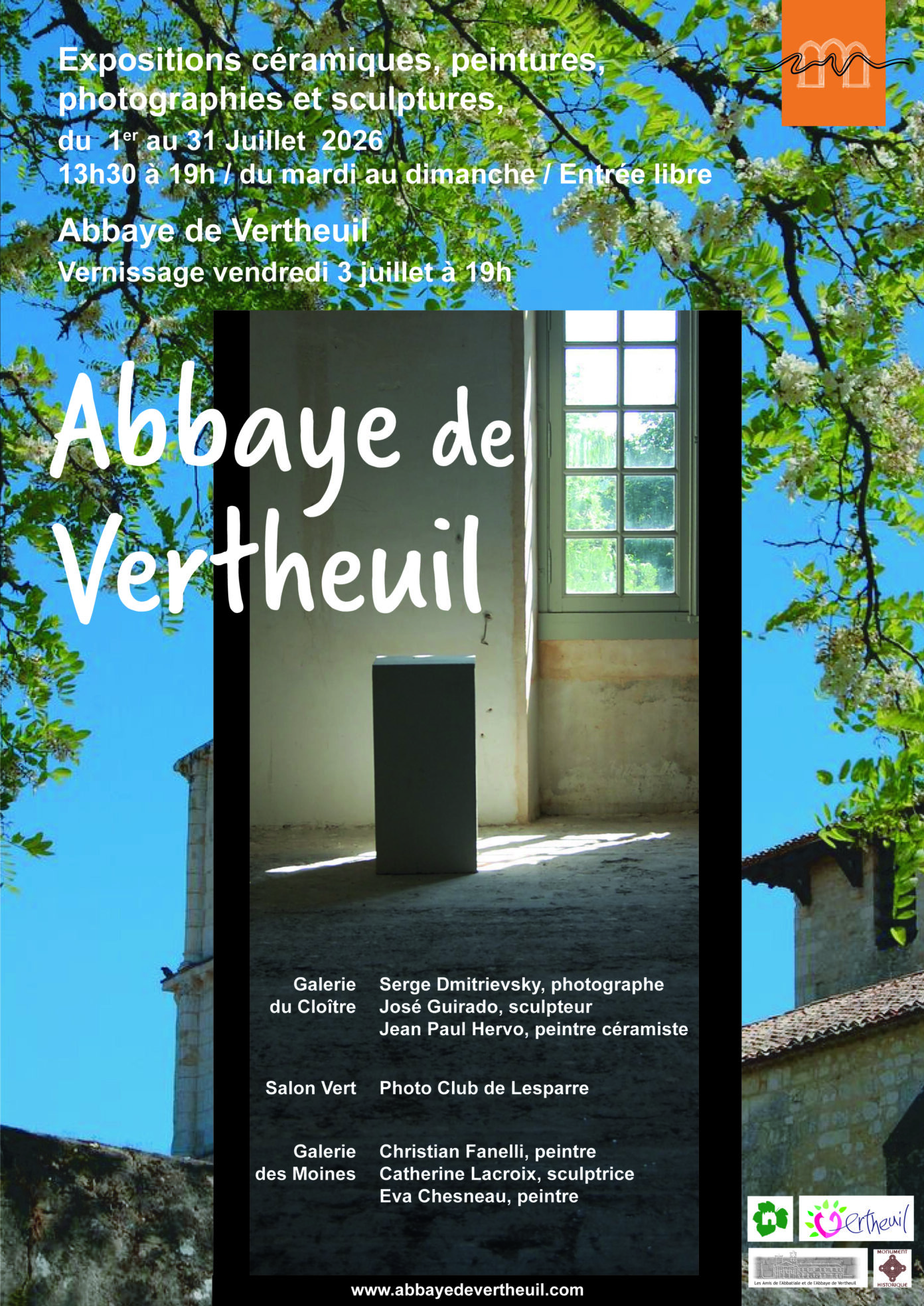 Exposition d&rsquo;artistes à l&rsquo;Abbaye de Vertheuil  Vertheuil
