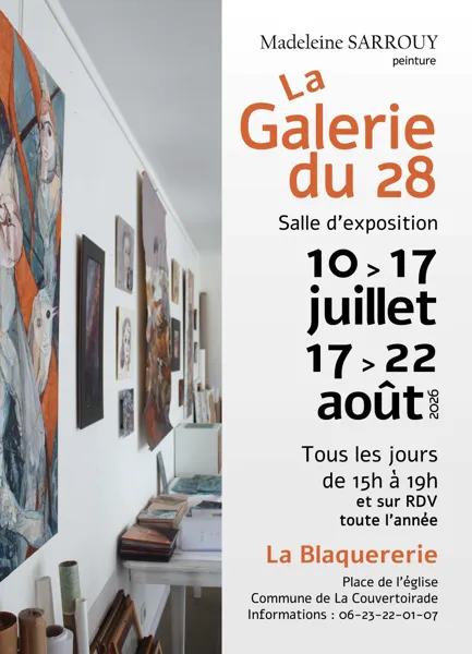 Exposition de Madeleine Sarrouy Place de l&rsquo;église La Couvertoirade