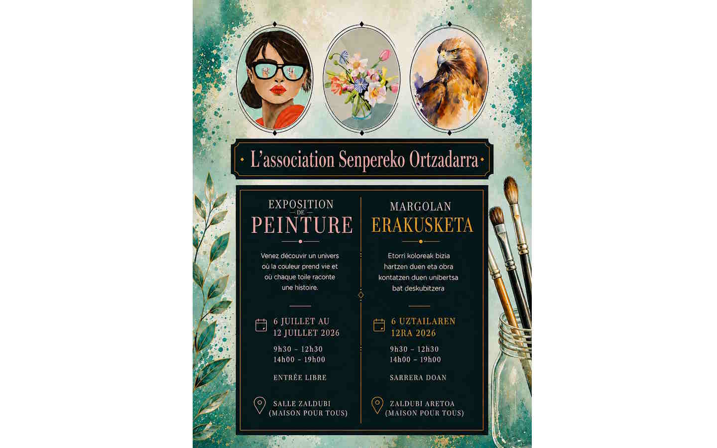 Exposition de peinture Senpereko ortzadarra Maison Pour Tous Saint-Pée-sur-Nivelle 2026-07-06
