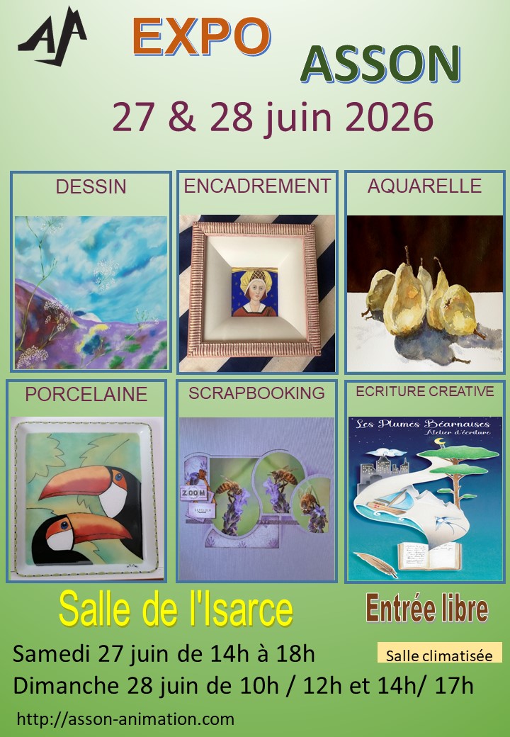 Exposition des artistes des ateliers d’ AA Salle de l’Isarce Arthez-d’Asson