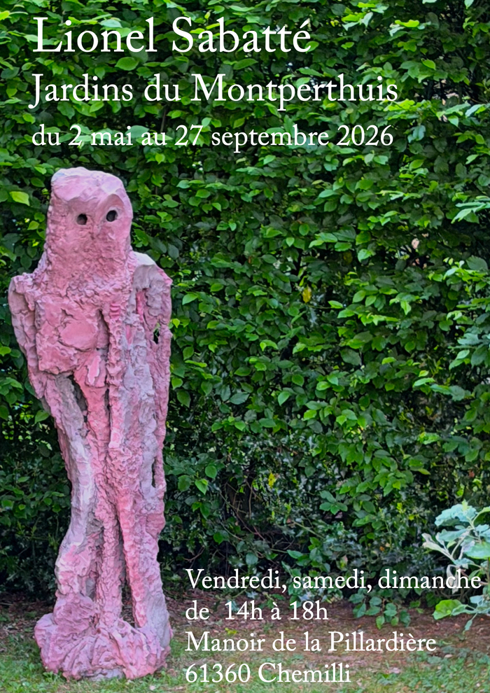 Exposition des sculptures de l’artiste Lionel Sabatté aux Jardins du Montperthuis, Les Jardins du Montperthuis, Chemilli