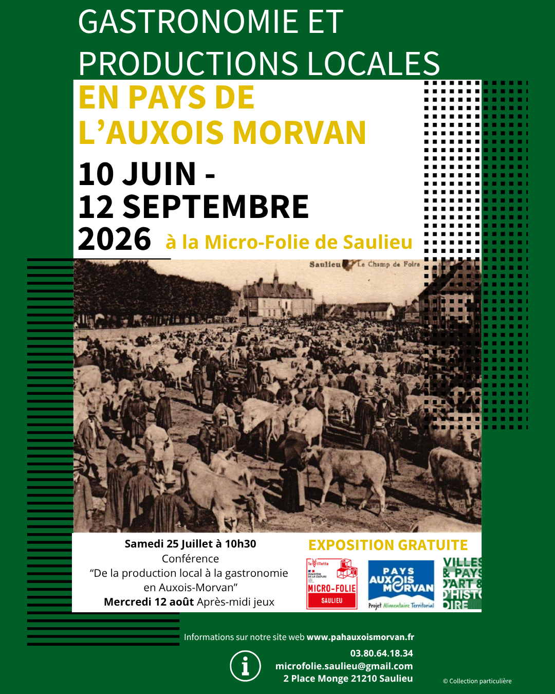 Exposition Gastronomie et productions locales en pays de l’Auxois-Morvan à la Micro-Folie de Saulieu Saulieu