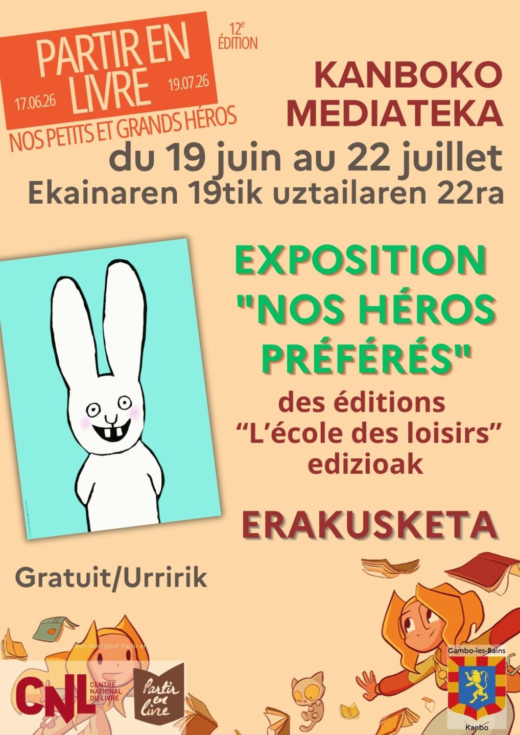 Exposition nos héros préférés Médiathèque de Cambo-les-Bains Cambo-les-Bains