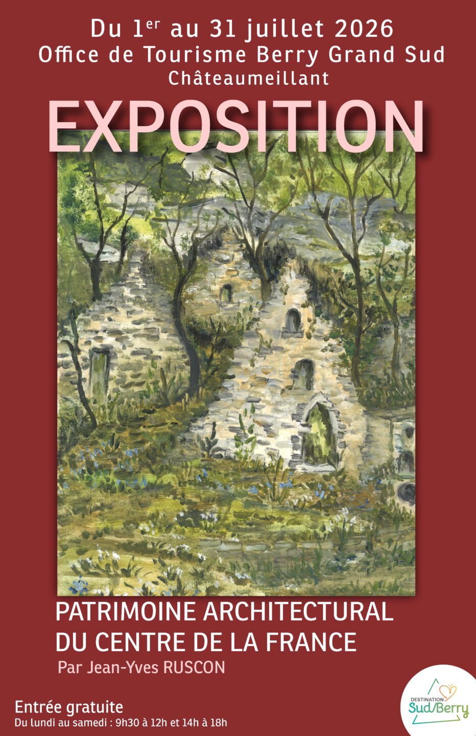 Exposition Patrimoine Architectural du centre de la France par JeanYves Ruscon  Châteaumeillant