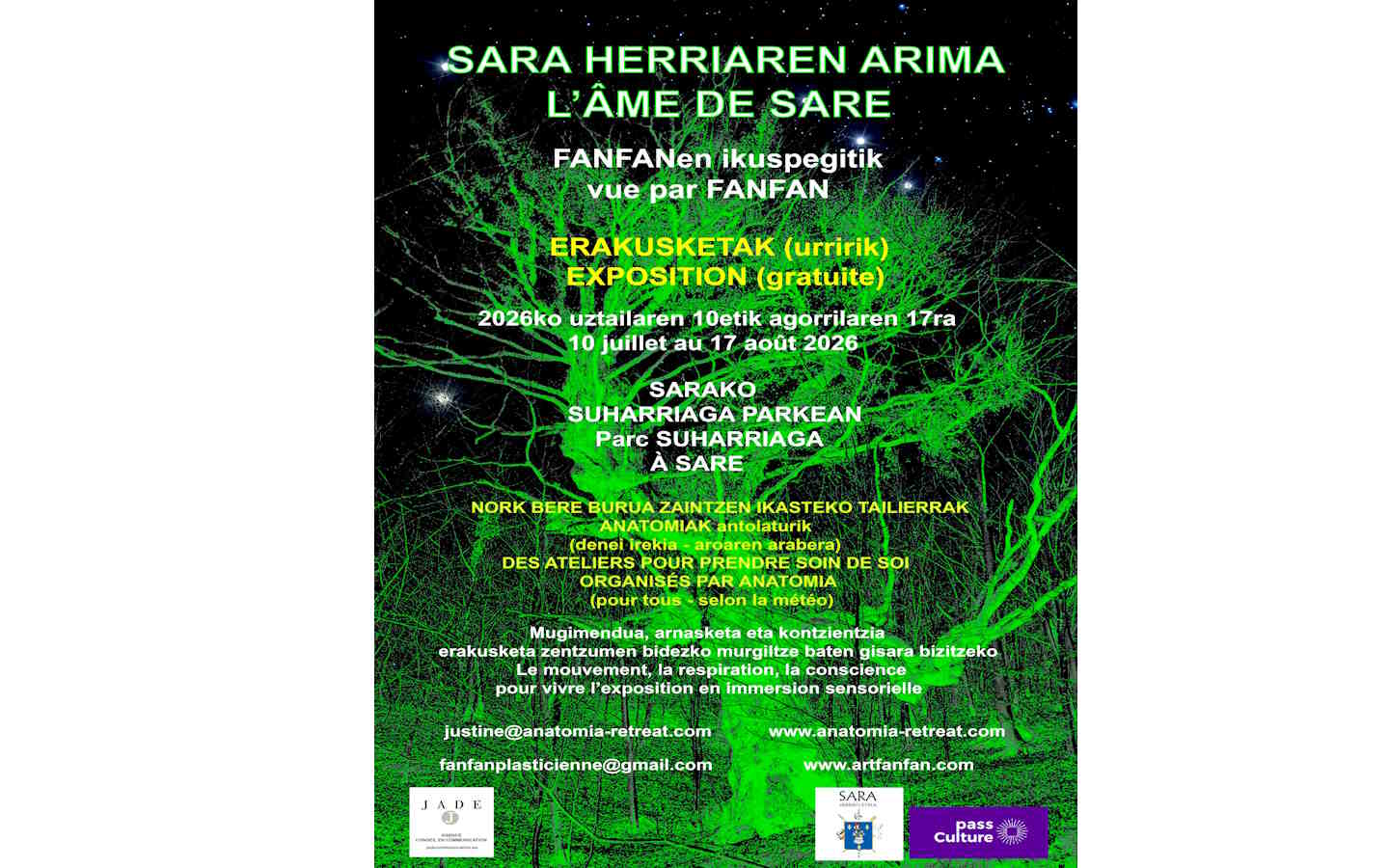 Exposition photographique et immersive l'âme de Sare vue par Fanfan Parc municipal Suharriaga Sare 2026-08-13