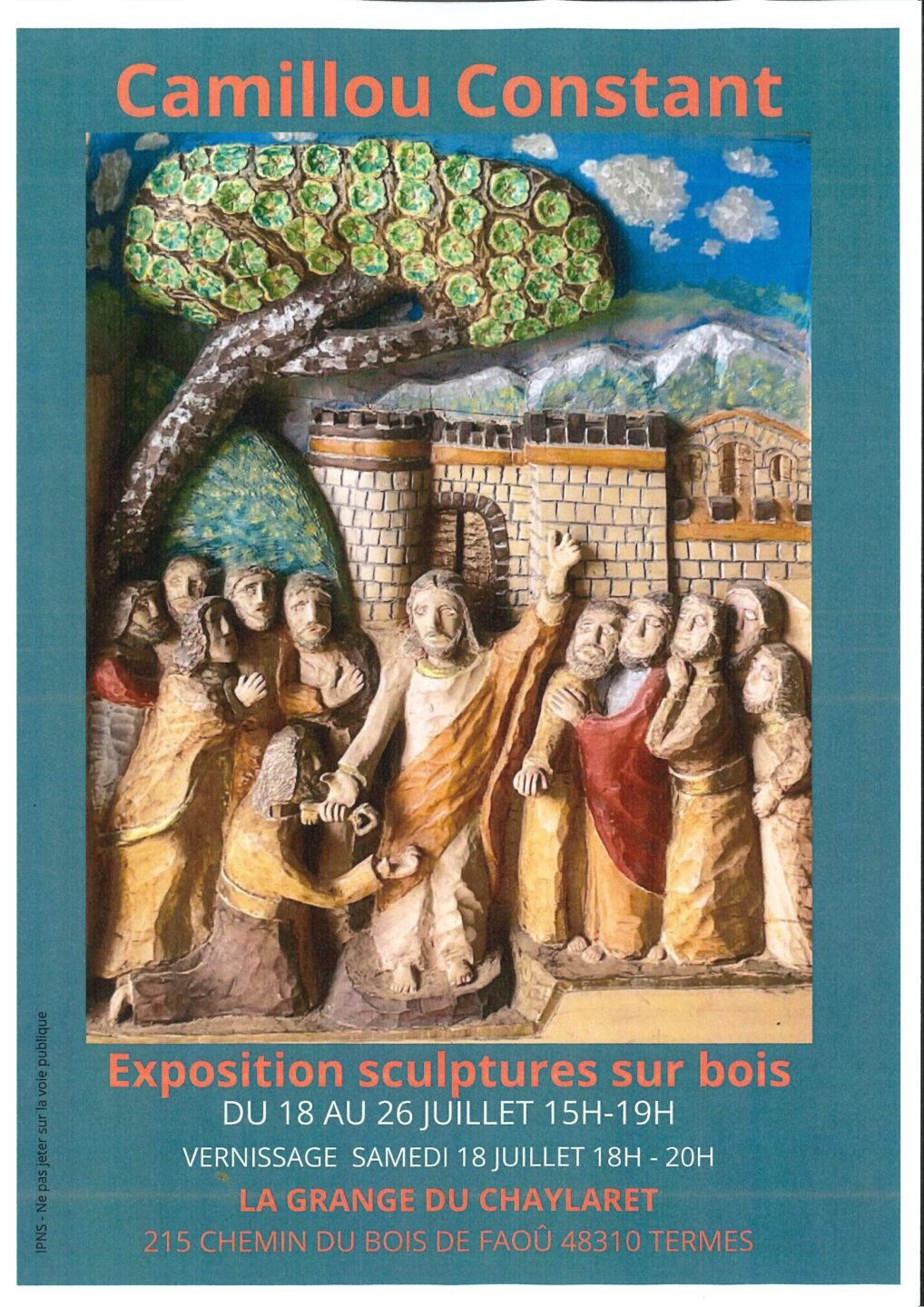 EXPOSITION SCULPTURES SUR BOIS le chaylaret Termes
