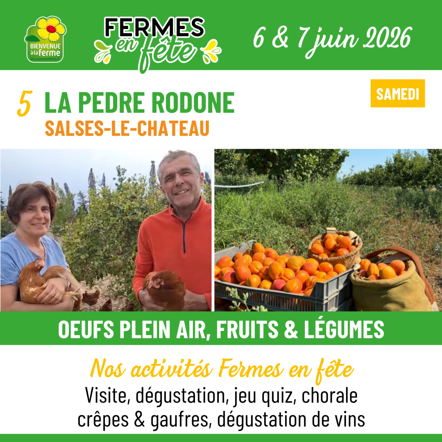 FERMES EN FÊTE A LA PEDRE RODONE  Estagel