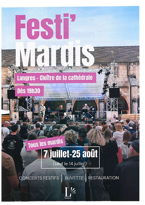 Festi'Mardis de Langres Cloître de la cathédrale Langres 2026-07-07