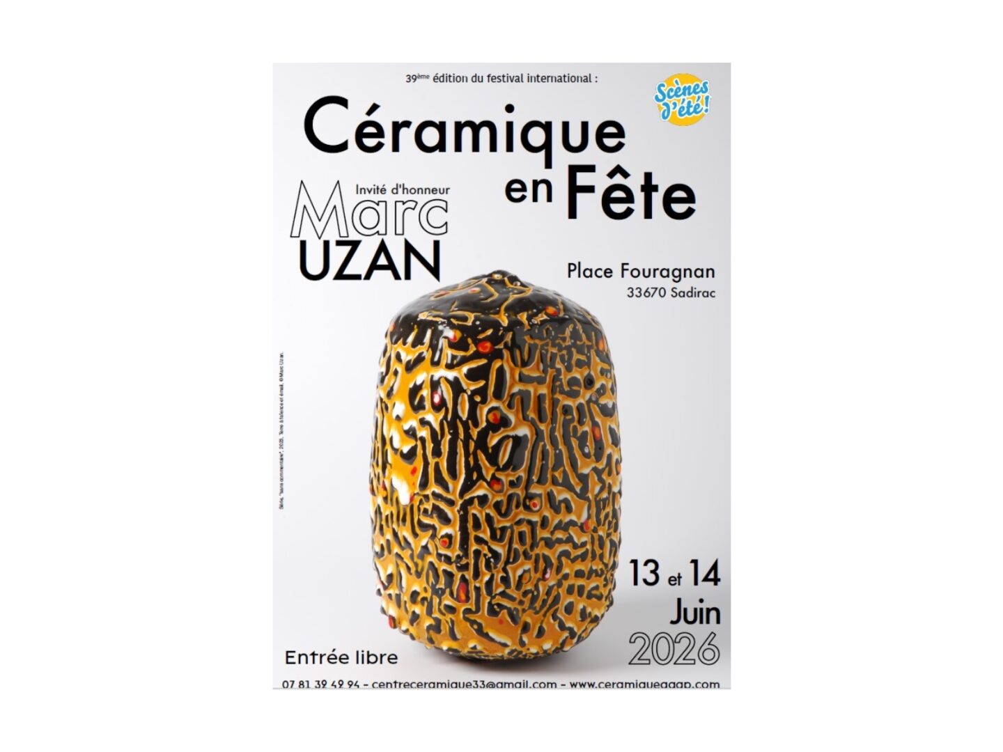 Festival Céramique en fête Place Fouragnan Sadirac